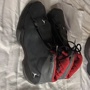 Men's Black and Red Athletic Shoes